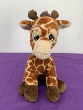 Giraffe 8 inch plush from Go Retail Group Brown Cream with brown feet & mane